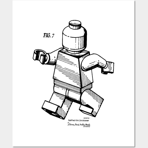 Lego Minifigure Patent Print Lego Posters and Art Prints TeePublic